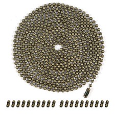 Bronze Ceiling Fan Pull Chain, 120" Extra Long Rust Proof 3mm Beaded Ball Lig...