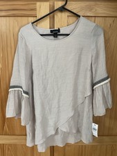 ALYX rayon blend sand color tunic top shirt boho women’s med NWT