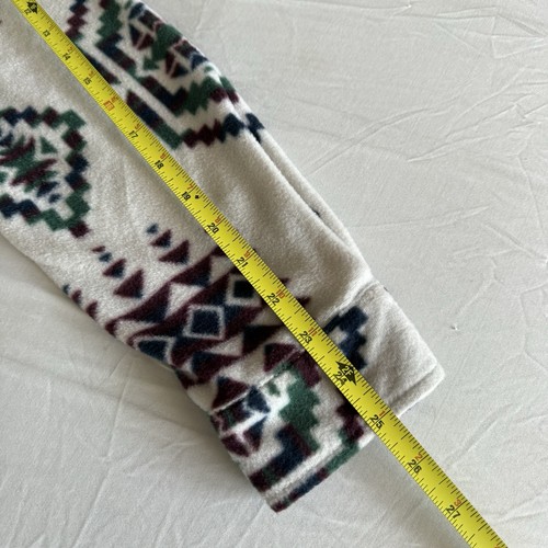 Mens Southwestern Aztec Western Cowboy Rodeo Fleece Long Sleeve Button Up Sz M - Picture 14 of 14
