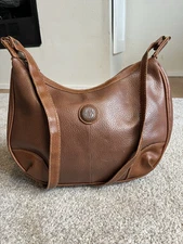 Gitano Brown Leather Shoulder Bag Vintage