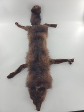 Vintage Genuine Brown Fox Fur Stole Scarf Shawl Wrap Collar Complete pelt