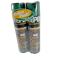 NOS Repel Insect Repellent Sportsmen Max Formula 40 DEET Aerosol Value 2Pk