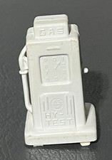 Vintage 2-1/4  Marx Service Station Gas Pumps Hy-Test White Plastic