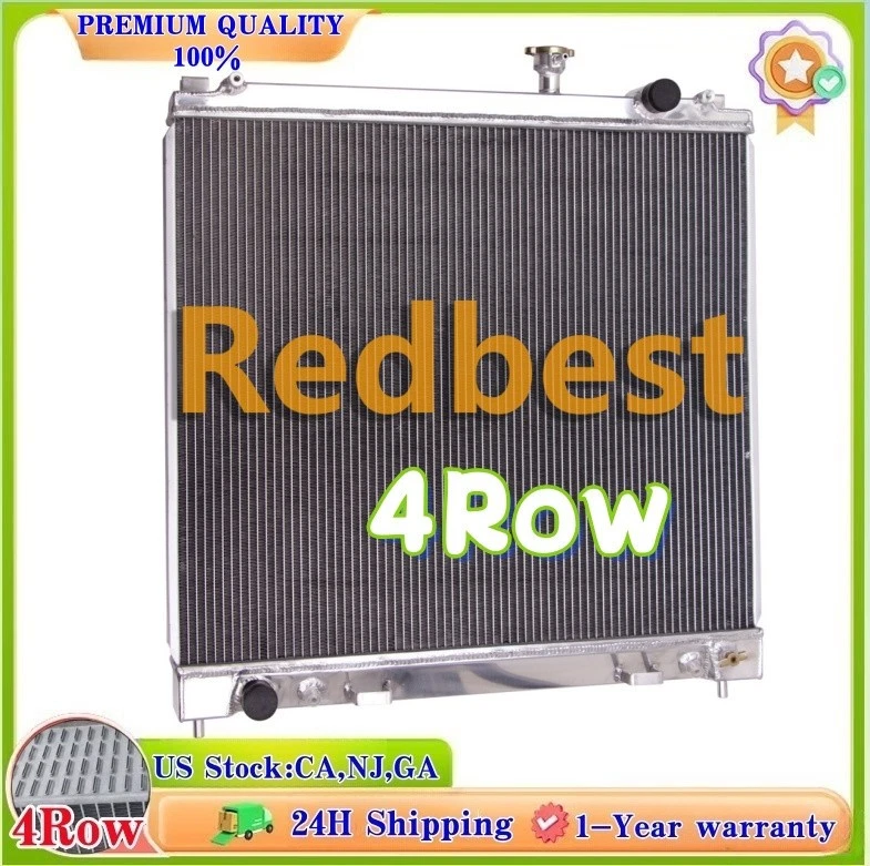 Radiador de aluminio CC2691 4 filas para Nissan Titan/Infiniti QX56 2004-2012 5,6 L V8 Foto 2 de 4