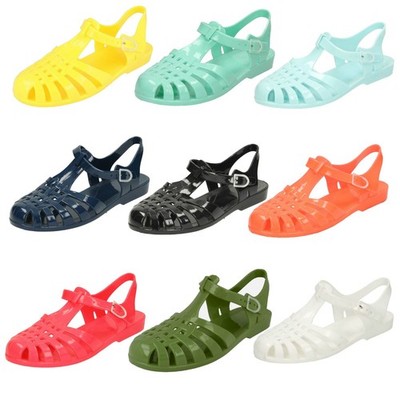 Damen Spot On Schnalle - Gummi Sandalen