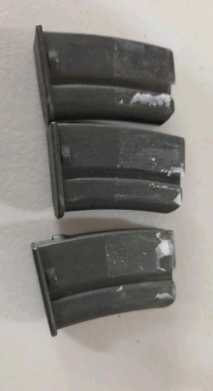 LOT OF 3 FRENCH MAS MOD 45 MILITARY TRAINER BOLT ACTION 22LR MAGAZINES ORIGINAL 