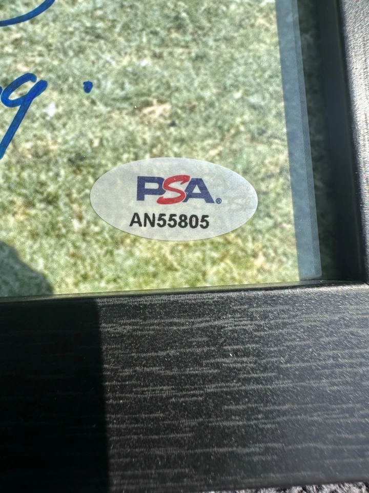 Lawrence Taylor Breaking Theisman Leg Firmado 8x10 Foto Enmarcada Gigantes Certificado de Autenticidad PSA Foto 3 de 4