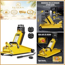 3 Ton Floor Jack Hydraulic 6600 Lb 20.9 Inch Quick Lift Steel Yellow Suv