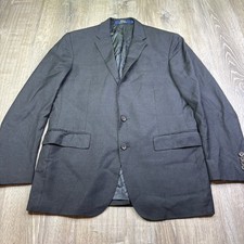 Polo Ralph Lauren Mens Blue Pure Wool Custom Fit Single Breasted Blazer Size 42