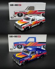 SEALED 1:64 MINI GT Kaido House Chevrolet Silverado V1 White #082 + V2 Blue #099