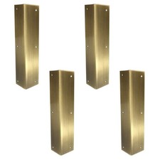 4Pcs Antique Pure Brass Corner Protectors Braces Classical Furniture Tables a...