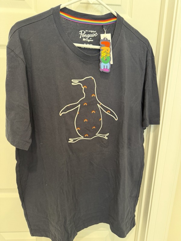 Original Penguin Pride Tee T Shirt Rainbow  Men's XL NWT