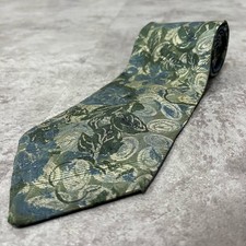 Floral Pattern Floral Pattern Tie, Botanical Motif, Green Light Blue,...