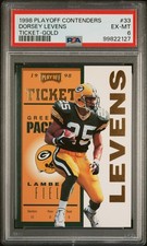 1998 PLAYOFF CONTENDERS TKT GOLD #33 DORSEY LEVENS 18/25 PSA 6