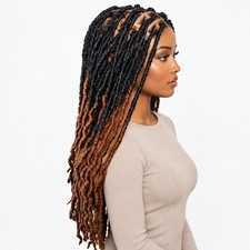 Knotless LOCs Braids. Lightweight Braided Wig. Full Lace Cap