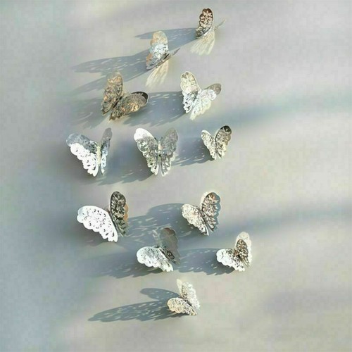 12pcs DIY 3D Butterfly Wall Stickers Art Decal PVC Butterflies Home Room Decor - Picture 13 of 21
