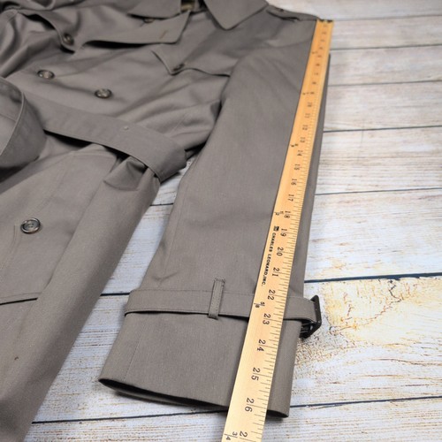 Vintage Christian Dior Monsieur Trench Coat Mens 40L Long Overcoat Classic - Picture 4 of 10