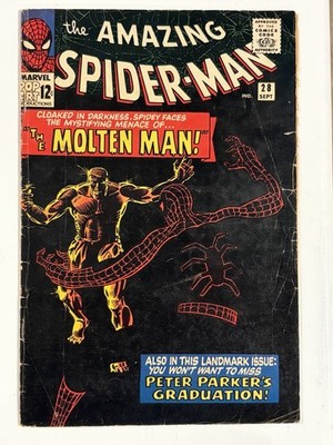 The Amazing Spider-Man #28/Silver Age Marvel Comic Book/1st Molten Man/VG-