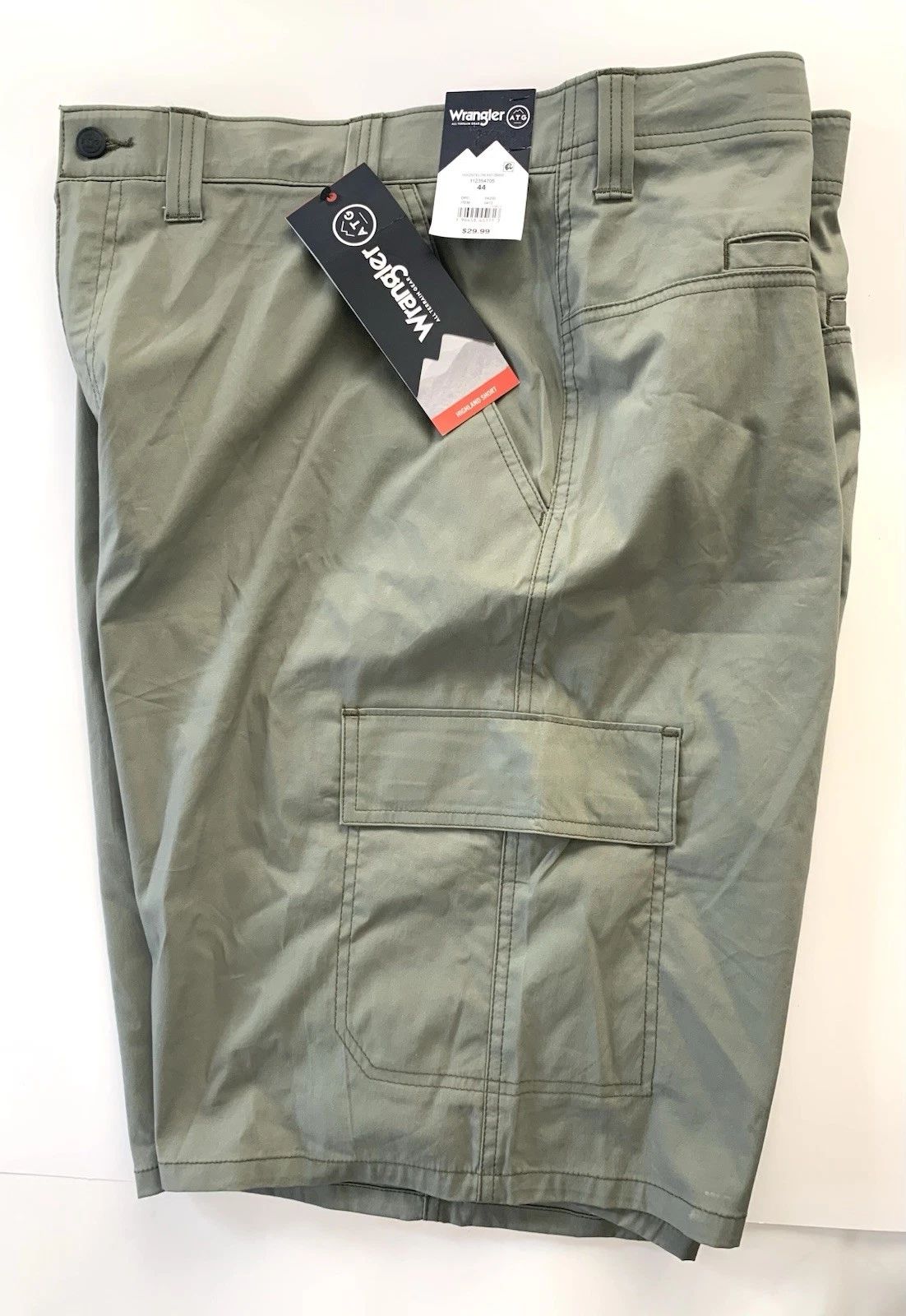 ATG by Wrangler Men HIGHLAND Cargo Shorts w Moisture Wicking QUICK DRY Sz 44