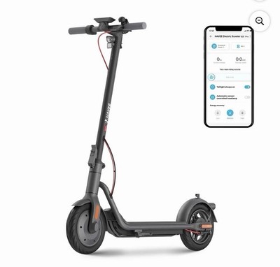 NAVEE V25 Pro Electric Scooter 600W Black Folding Smart LED Dual Brake Adults