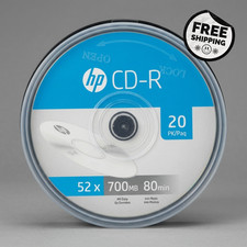 HP CD-R 52 X 700/80 Min. Spindle Blank CDs, 20 ct