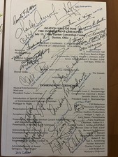 Signed Neil Armstrong+Aviation Hall of Fame 1980 Enshrinement Ceremony Program 
