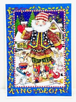 Let the Merrymaking Begin MARY ENGELBREIT Vintage Sunrise CHRISTMAS CARD Unused