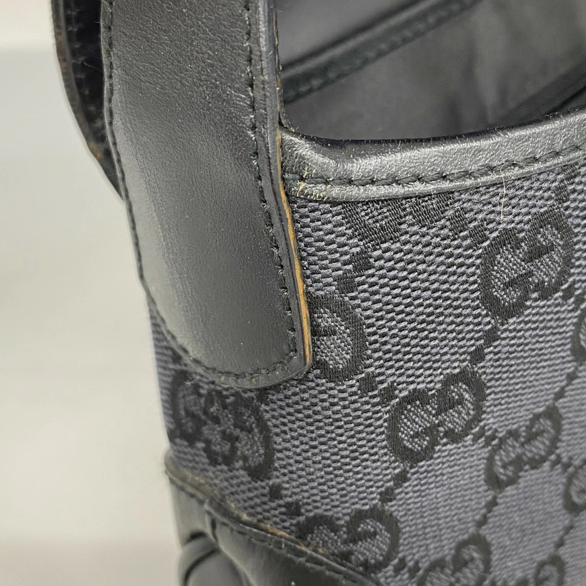 Gucci Jackie Shoulder Bag Canvas Black Silver 001 3824 thumbnail 8