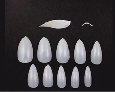 20 100 500 Full Cover Fake Nails False Tips Almond Shape Stiletto Pointed Tip