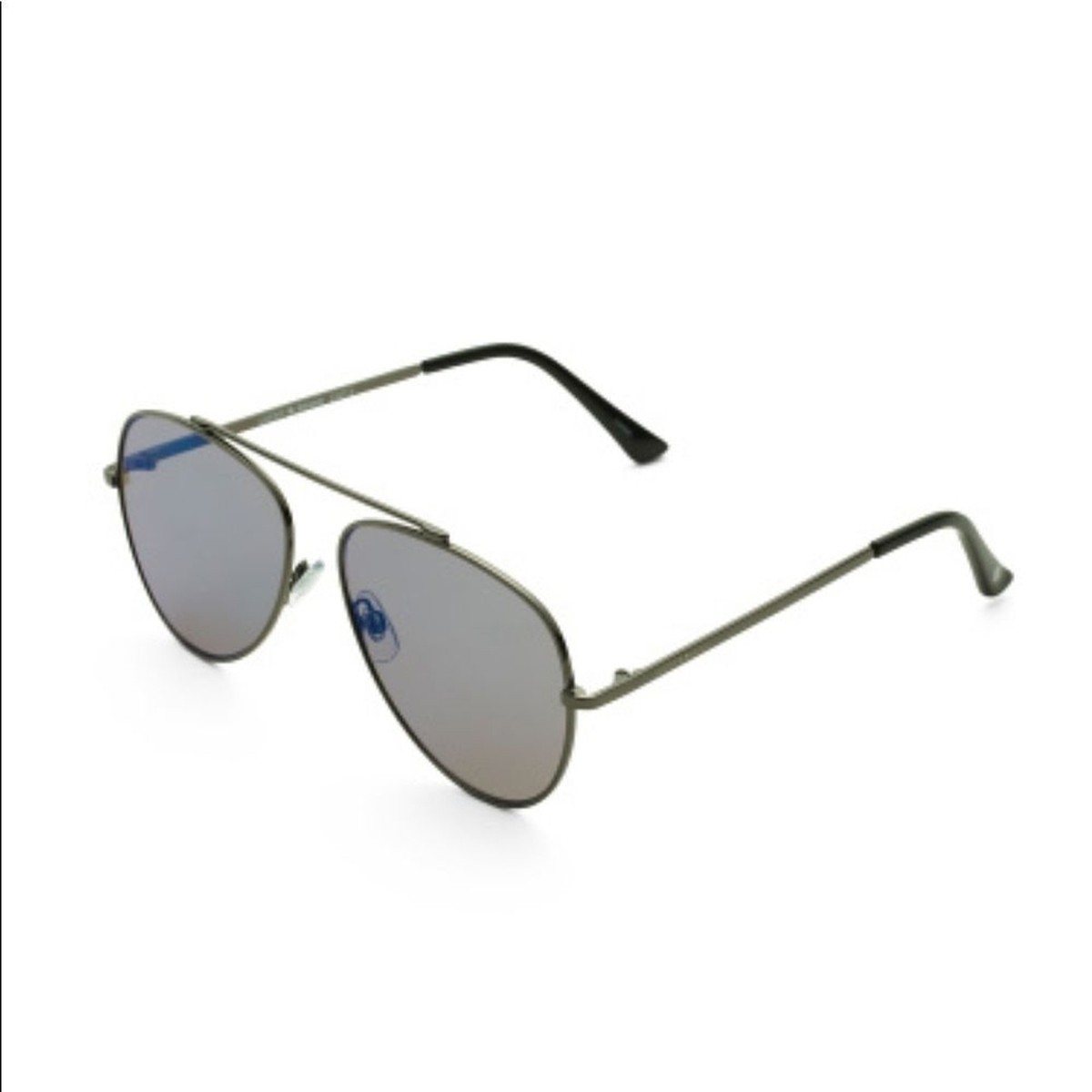 NWT Lucky Brand Capitola Aviator Sunglasses Blue Lucky Brand Gunmetal Aviator Capitola Blue Mirrored  main image 3
