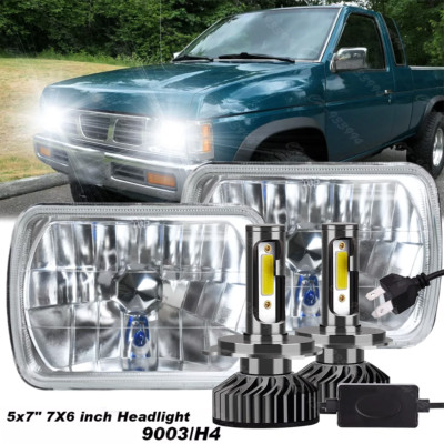 For 1995- 1996 1997 Nissan Pickup Hardbody 5x7   7x6'' LED Headlights Pair