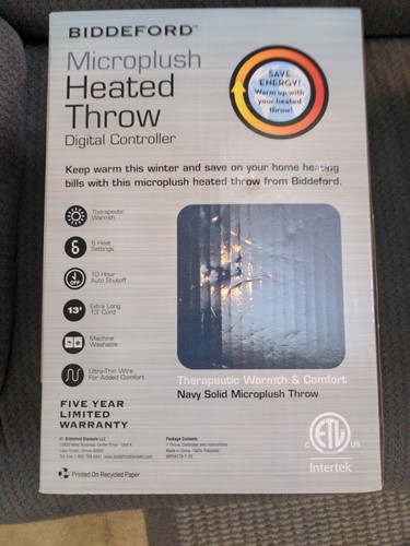 Biddeford Microplush Heated Blanket - Picture 4 of 5