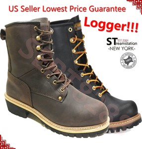 men's logger boots steel toe