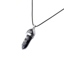 Natural Quartz Chakra Crystal Healing Point Cut Gemstone Pendant Reiki Necklace