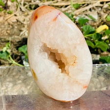 1670g Natural Red Agate Geode Crystal Free Form Mineral Display Healing