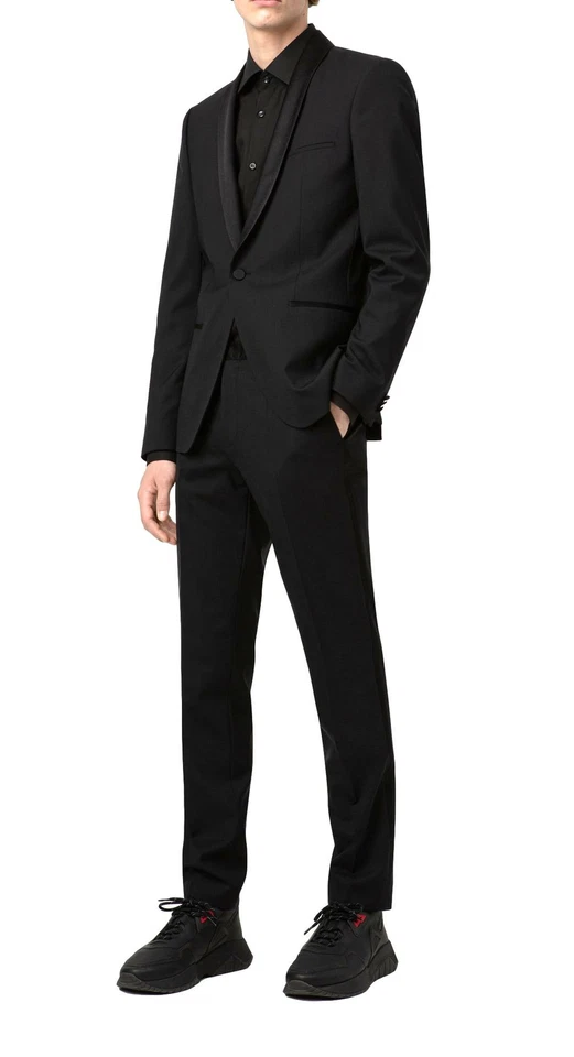 HUGO Camicia Uomo Slim Fit in Cotone 50289499 C-Jenno Colore Nero - Immagine 2 di 3