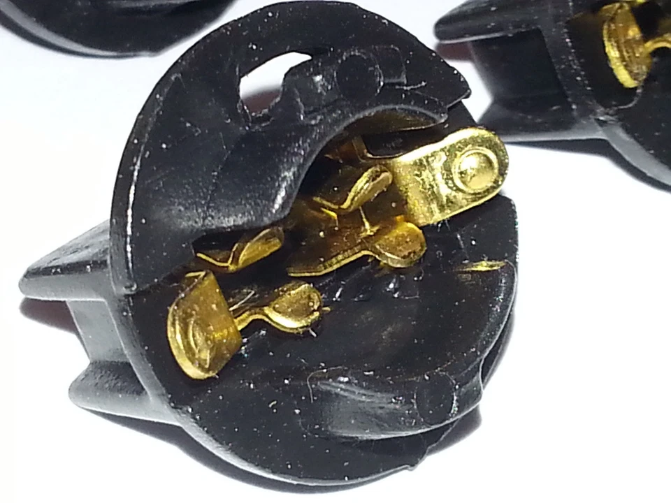 Ford Dash 1/2" Twist Instrument Gauge Cluster Idiot Light Bulb Lamp Socket 5p B - Image 2 of 4