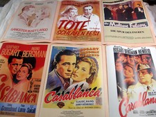 HUMPHREY BOGART 6x Poster Plakat Filmplakat- Casablanca Ingrid Bergman Film Noir