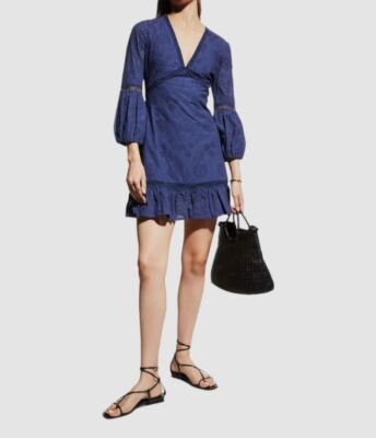 long sleeve a line dress midi Long Sleeve Tie Back A-Line Dress – Parthea Fashion main image 0
