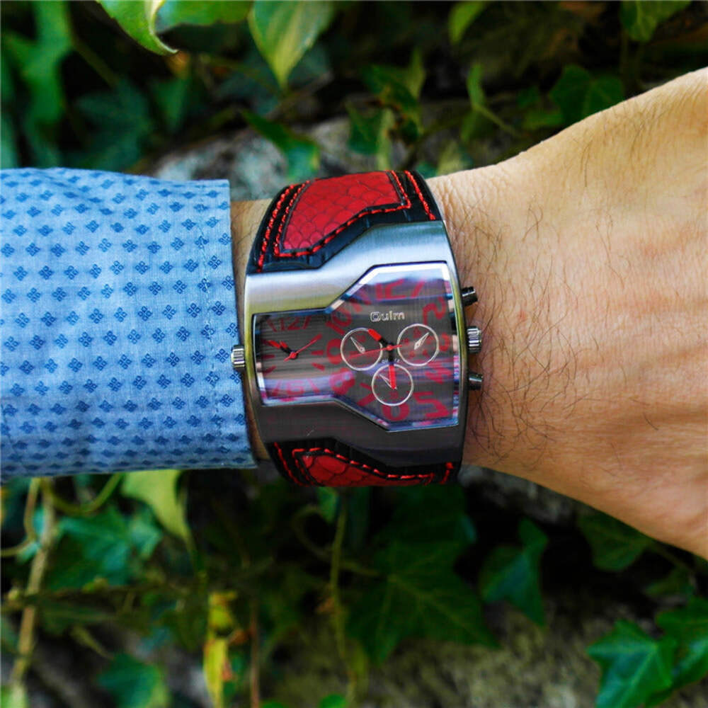 Men's Quartz Watch with Dual Movement and Stylish Design