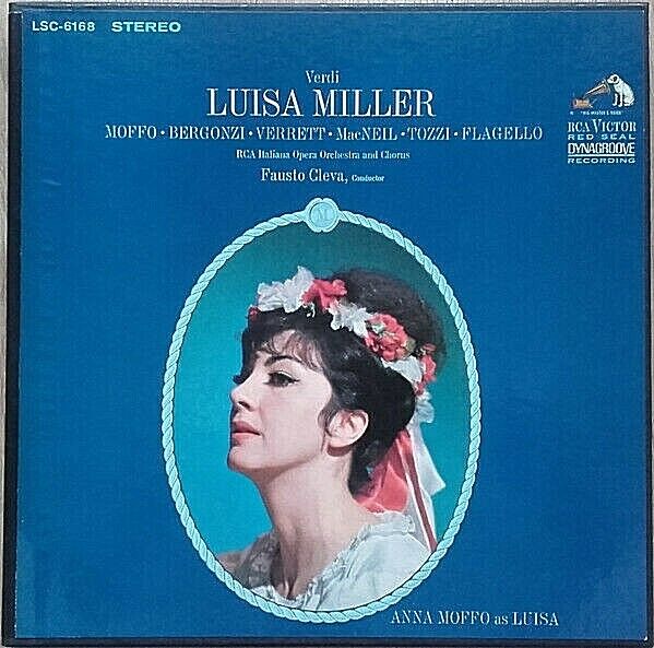 VERDI "LUISA MILLER" (MOFFO/BERGONZI) 3 LP BOX SET! PREMIUM USED LP (NM/EX)