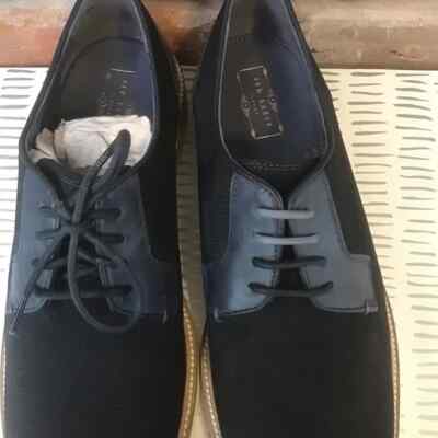 TED BAKER Men\'s Navy Suede Leather SIABLO Perforated Lace-up Oxford Derby Shoes Ted Baker London | Shoes | Ted Baker London Siablo  main image 3