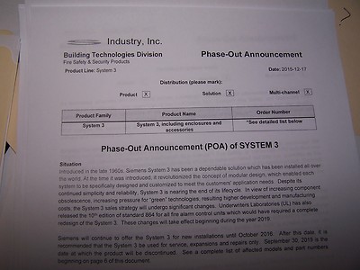 SIEMENS (CERBERUS PYROTRONICS) SYSTEM 3 ZN-30 ZONE ION ZONE (FREE SHIPPING!)