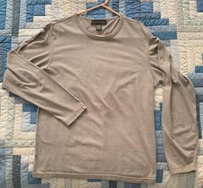 Banana Republic - men's cotton crew neck sweater, light grey - SUPERB - Size M a