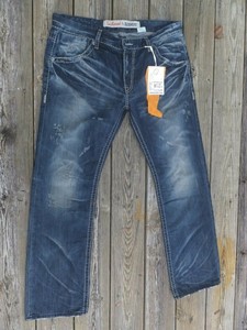 NWT Buckaroo Vintage Mens Jeans Distressed Ripped Boot Cut Jeans Size