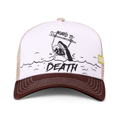 Coastal HFT Cap Board To Death White Truckerkappe Basecap Surfen Surfing Unisex