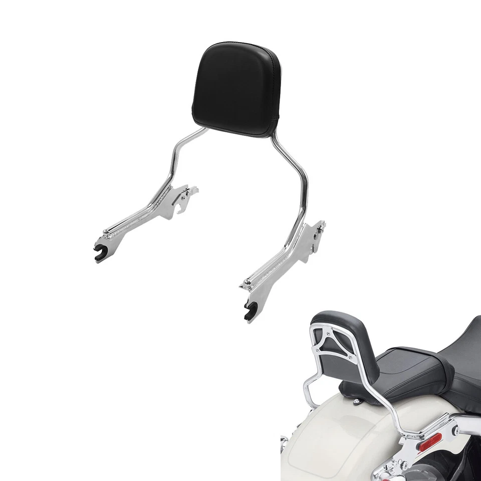 Portaequipajes con respaldo Sissy Bar apto para Harley Softail Fat Boy Breakout 2018-25 Foto 3 de 4