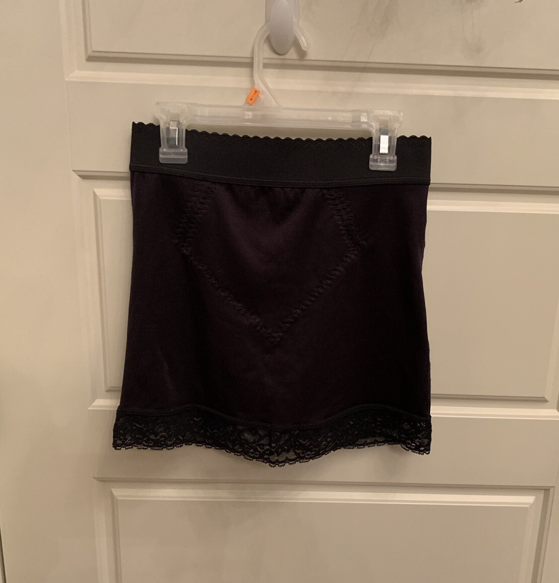 Vintage Cupid Black Lace Half Slip Panty Girdle Shape… Gem