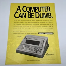 1993 Smith Corona PWP 3600 Word Processor Print Ad a computer can be dumb