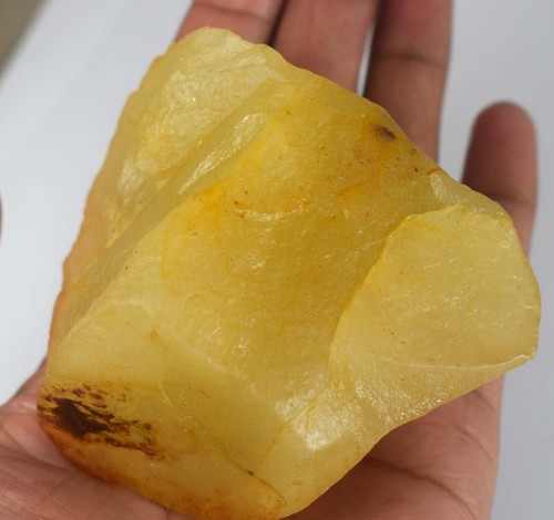 1421 Ct Natural Yellow Sapphire Gemstone Rough Certified K5574 Birthday Gift - Picture 2 of 6